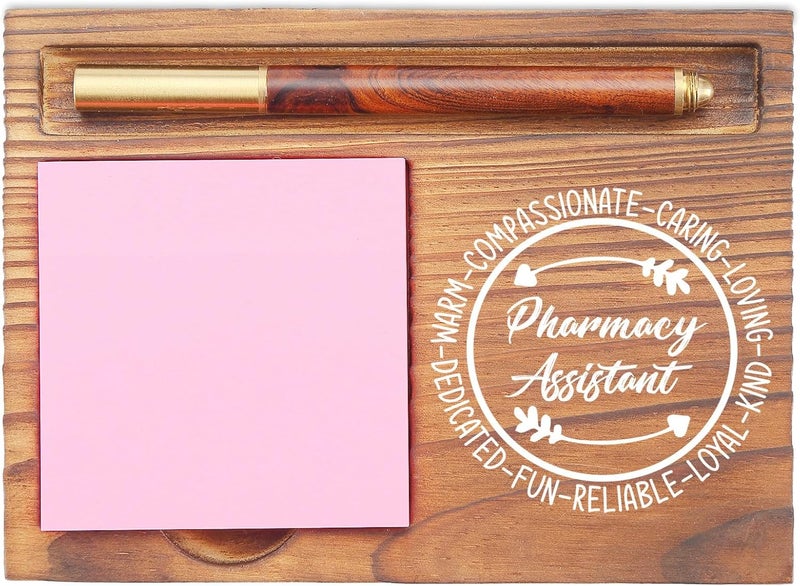 EFFJNSG Pharmacy Assistant Gifts Sticky Note Holder, Appreciation Gifts for Pharmacy Assistant Nurses Healthcare Workers and Medical Professionals Graduation Retirement Desk Organizer EDP148 - Image 1